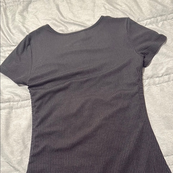 SHEIN Black Midi Sheath Dress with Slit - Picture 4 of 5